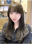 韓国風/レイヤーカット/グレージュカラー/縮毛矯正
