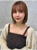 イメチェン/似合わせカット/フルバング/レッドブラウン/新宿