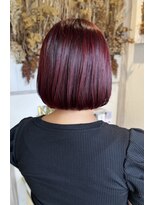 フロール(florun)&nbsp;ボブ×ブリーチなしのハイトーンチェリーレッド