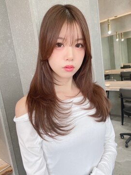 ロンドワン 三宮元町(Lond one) 韓国レイヤーカット/ヨシンモリフェイスレイヤー/艶髪カラー