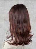 20代30代　ナチュラルブラウン　オフィス　重めロングOL