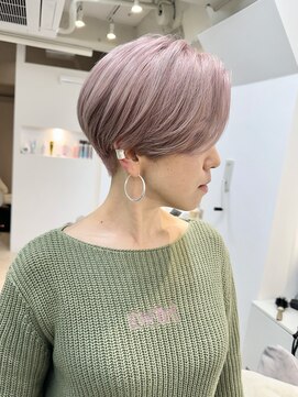 セルン(cerne) ハンサムショート大人ショートショートハイトーンブリーチ30代
