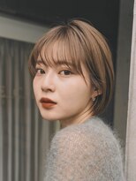 ガーデン 渋谷(GARDEN)&nbsp;ショート　チェリーブラウン　デジタルパーマ　丸型　卵型　四角