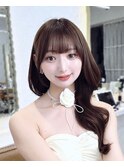大人可愛い韓国巻きロング小顔似合わせ顔周り10代20代30代
