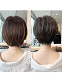 30代40代50代絶壁解消ひし形小顔前下がりショートボブ【ERIKA】