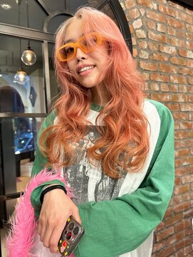 ハーパーズ 渋谷(harpers) ピンクベージュルーツカラー