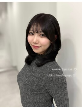 ヴェルア 四条烏丸 四条大宮(Velua) ミディアムレイヤー/ラベンダーグレージュ