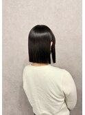 髪質改善ストレート×切りっぱなしボブ【渡辺】梅田