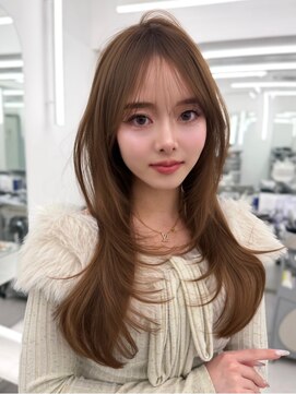 アマトウキョウ アユンチェ(AMA TOKYO×AYUNCHE) 韓国ヘア 2wayバング レイヤーカット くびれヘア 顔周り/