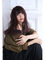 ヘアーメイクパウダー 天王寺寺田町店(Hair make powder) 韓国ヘア×大人ロング×前髪あり20代30代40代ラベンダー透明感