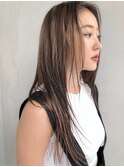 シアベージュ_毛先パーマことりベージュウォーターフォール