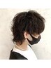 人気No.1【メンズ限定／予約急増中】カット+デザインパーマ　¥11000