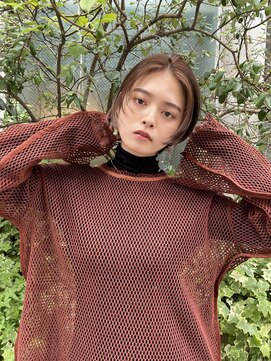 スタッド(STUD) ニュアンス暖色ブラウン×レイヤーボブ