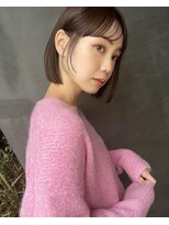 秋オススメ　シースルー前髪　マチルダボブ
