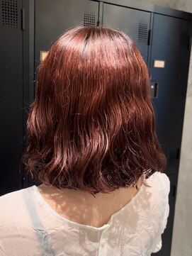 ラック 本厚木店(LUCK) ボブパーマ×ブリーチなしワインレッド