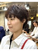 パーマショートパーマ大きめカールパーママッシュショートパーマ