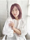 ツヤ感ピンクのアレンジカール