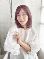 ナル 宇都宮(nalu)&nbsp;ツヤ感ピンクのアレンジカール