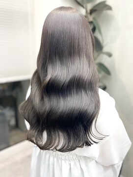 モッズヘア 足利(mod'hair) ブリーチありカラーグレージュ大人っぽ透明感カラー