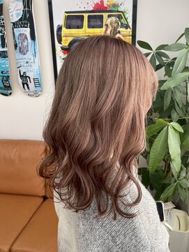 アルモ ヘア フア 東静岡(ALMO hair HUA) ALMO◎ナチュラルカラーピンクブラウン】
