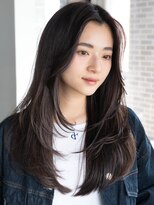 エインアンリー 明治神宮前(AIN.ANLY.)&nbsp;イメチェン外ハネボブパーマ美髪ワイドバングインナーカラー