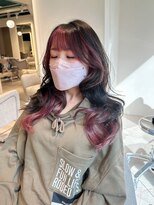 レイヤー×インナーカラー／ピンクラベンダー【自由が丘】