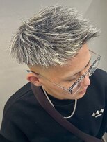 ダズルヘアラッシュ(DAZZLE hair RUSH)&nbsp;名古屋ホワイトメッシュスパイキーショートジェットモヒカン30代