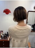 20代30代ミニボブレイヤー丸みボブ前髪ありボブ顔周りレイヤー