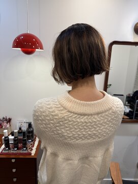 エヌヨンブンノイチ 茅ヶ崎(n1/4) 20代30代ミニボブレイヤー丸みボブ前髪ありボブ顔周りレイヤー