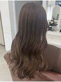 透明感グレージュロング◎ブリーチなしカラー大人可愛い夏