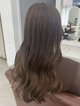 ヘアーアイスカルテット(HAIR ICI QUARTET) 透明感グレージュロング◎ブリーチなしカラー大人可愛い夏