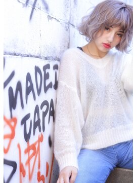 ロイジー(roijir) roijir オン眉xデザインカラーxマッシュウルフx切りっぱなしボブ