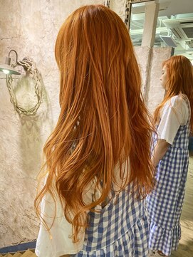 マギーヘア(magiy hair) magiyhair【nico】オレンジ系ブリーチカラー