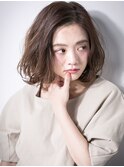 ショコラグレージュランダムパーマ小顔ボブr大宮20代30代40代