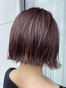 ケーオーエスビューティー(K O S beauty) 切りっぱなしボブ×ピンクラベンダー