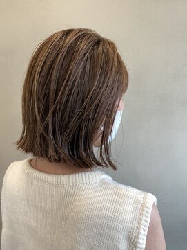 ヘアサロン ムク(HAIR SALON.MuKu) 大人可愛いミニボブハイトーンボブ切りっぱなしボブ