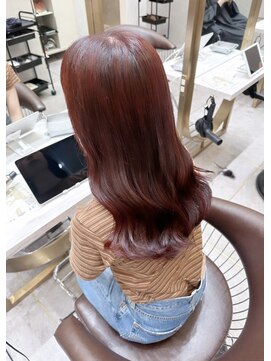 ロンド レア 天神大名店(Lond Le’a) レッドブラウン髪質改善ダブルカラーレイヤーカット韓国