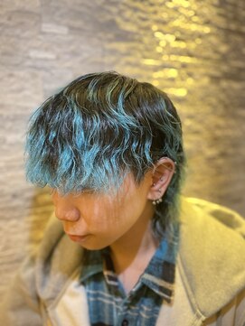 銀座 シノ 本店(shino) 【銀座理容室】【銀座美容室】波打ちパーマ×ウルフスタイル