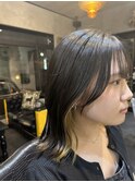 インナーカラー/切りっぱなしボブ