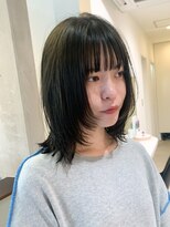 ロンドエニカ 大宮(Lond enika)&nbsp;ウルフレイヤーボブアッシュカラーロング[大宮]