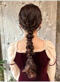 王道可愛いあみおろしヘアセット