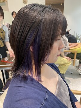 コト 福井大和田店(coto) インナーカラー ラベンダー 福井美容室