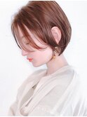 say.メルティカラーフェミニン似合わせ前髪なしショートベージュ