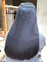 ブリーチなしチェリーブラウン髪質改善縮毛矯正酸性ストレート