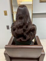 オズ 安積店(OZ) ミニウルフチェリーブラウンホワイトグレージュフェザーパーマ