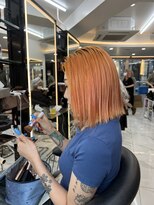 ラピス 渋谷本店(Lapis) オレンジカラー/ボブカット/ミニボブ/タッセルボブ/ハイトーン