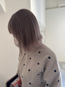 パプスドコワフュール 甲子園口店(Pap's de coiffeur) ほんのりラベンダーグレージュ