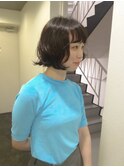 ミニボブ　デジタルパーマ　コテ巻き風パーマ　ニュアンスパーマ