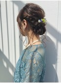party chignon × flower acce【Steed/立川】