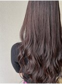 大人ガーリー/ピンクブラウン/艶髪ロング